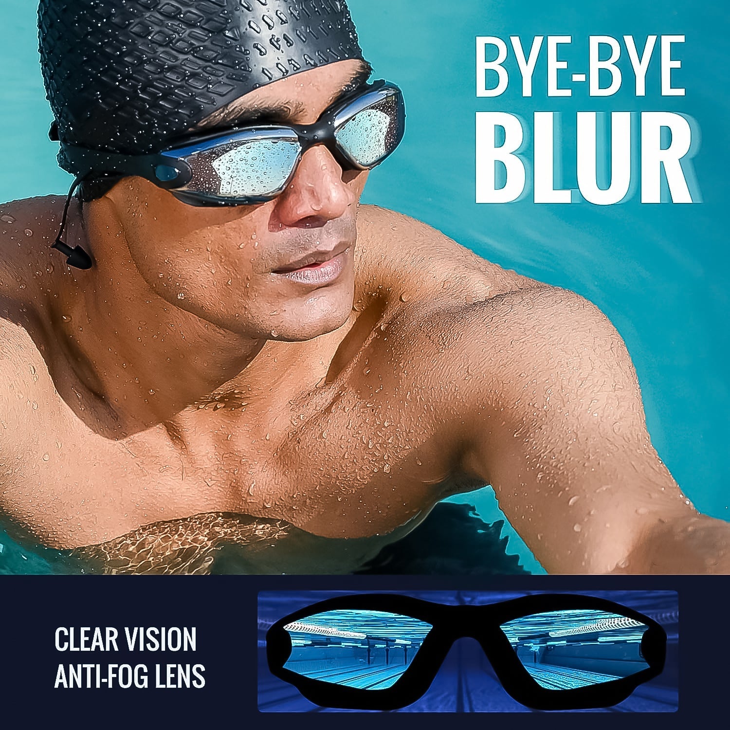 Knx Professional Anti-Fog UV Protection Swimming Goggles with Mirrored Lenses and Earplugs Knx Professional Anti-Fog UV Protection Swimming Goggles with Mirrored Lenses and Earplugs